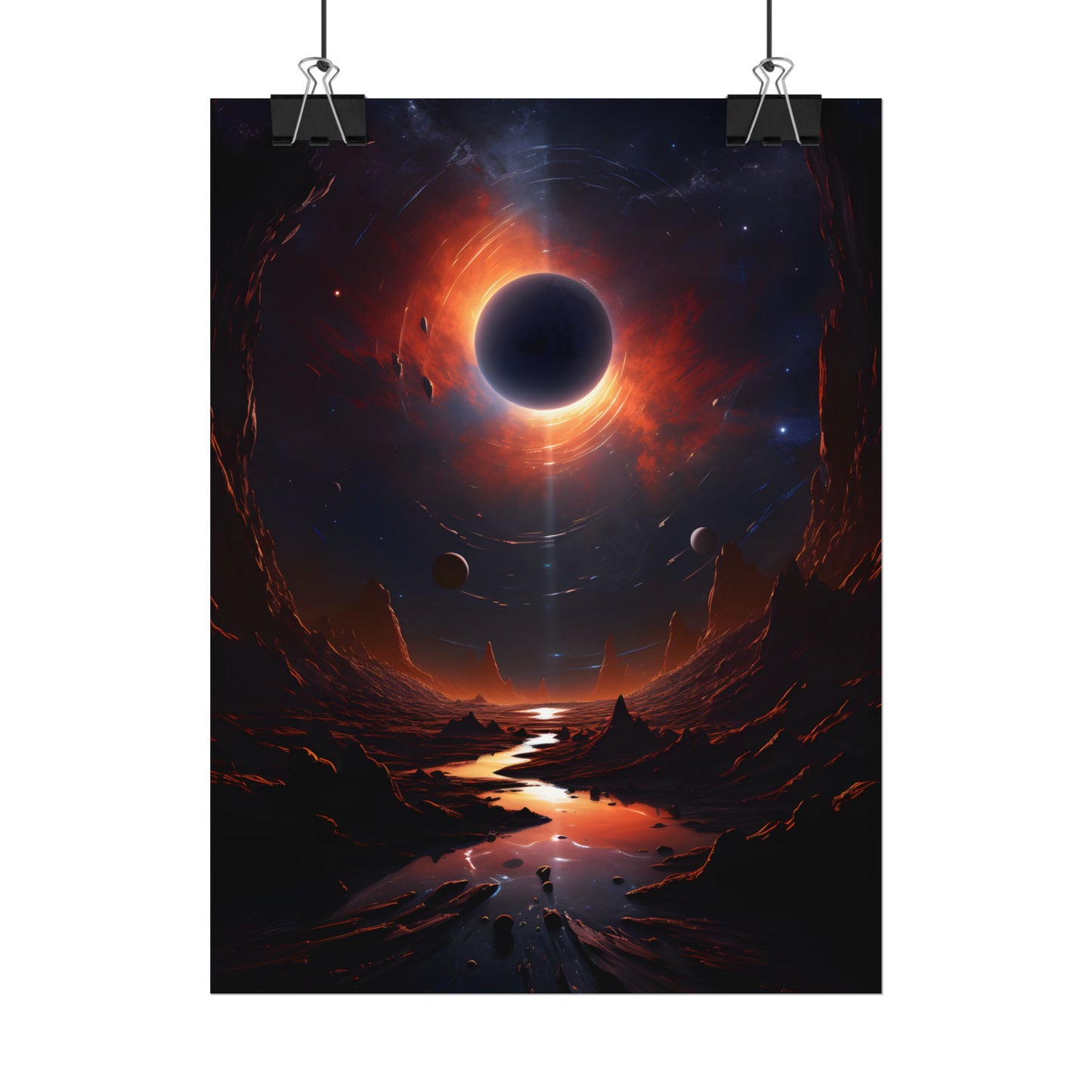 Vibrant Black Hole Cosmic: A Massive Planet in Orbit - Poster
