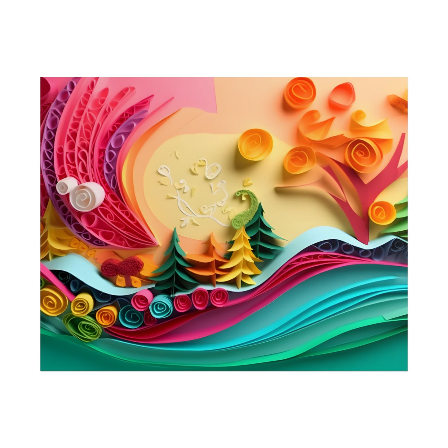 Paper Quilling Art: Creative Craftsmanship in Action - Poster