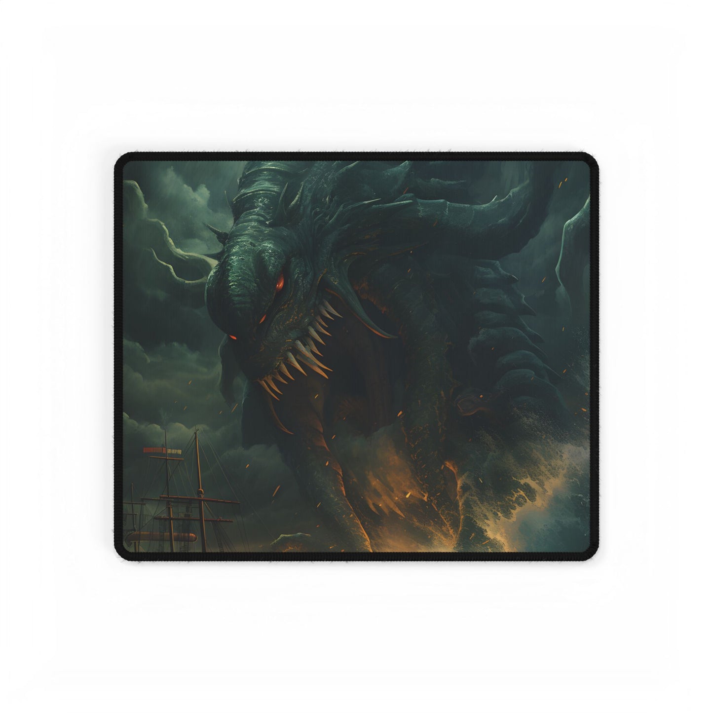 Ancient Sea Monsters: Mythical Marine Reptile Artwork - Desk Mat