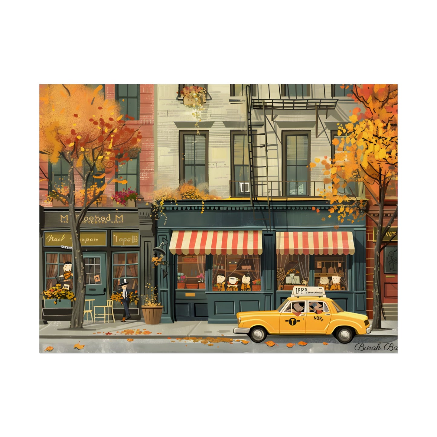 Whimsical Yellow Dreams: Playful Building Digital Art - Poster