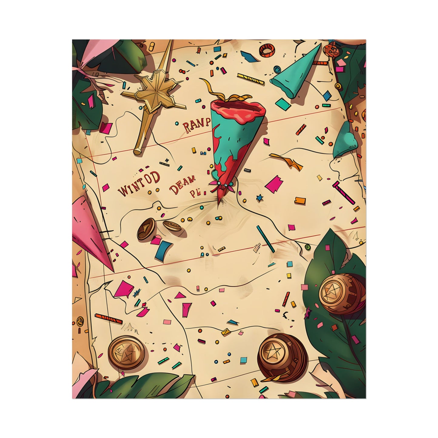 Whimsical Portrait with a Large Nose - Poster
