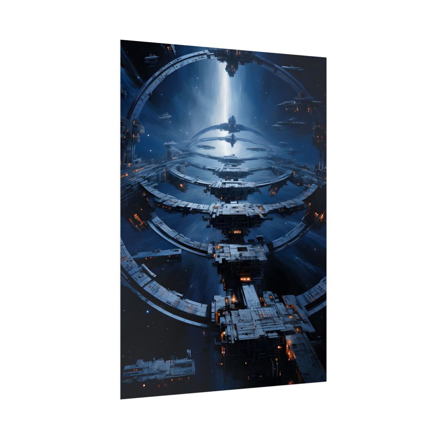 Aetherial Space Station: Massive Orbital Habitat - Poster