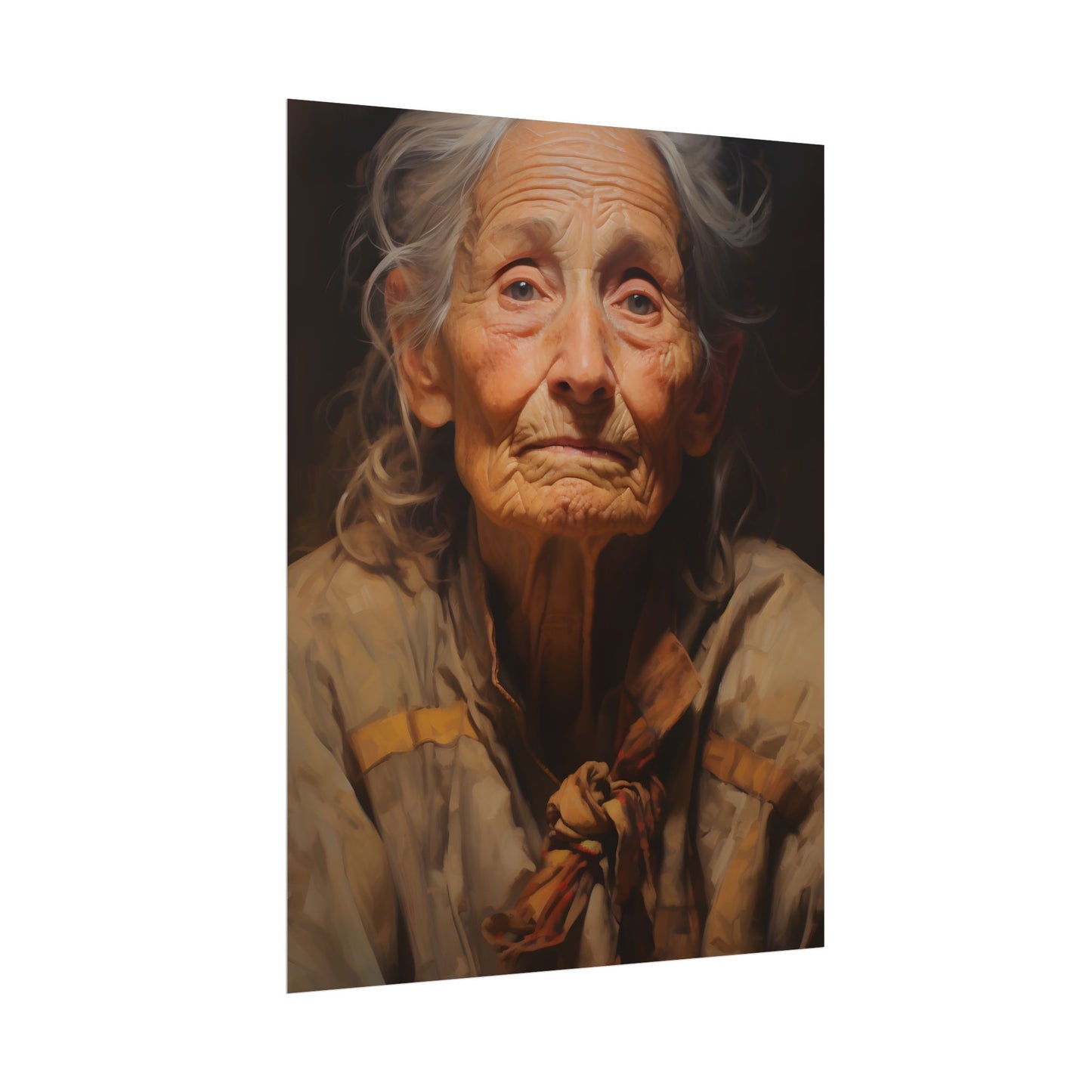 Wisdom of Age: Portrait of an Elderly Person - Poster