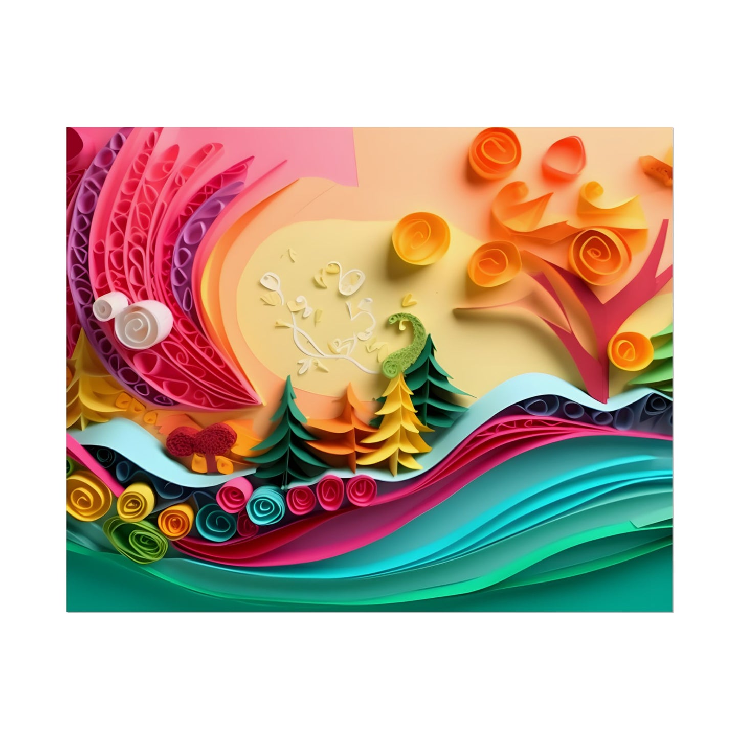 Paper Quilling Art: Creative Craftsmanship in Action - Poster