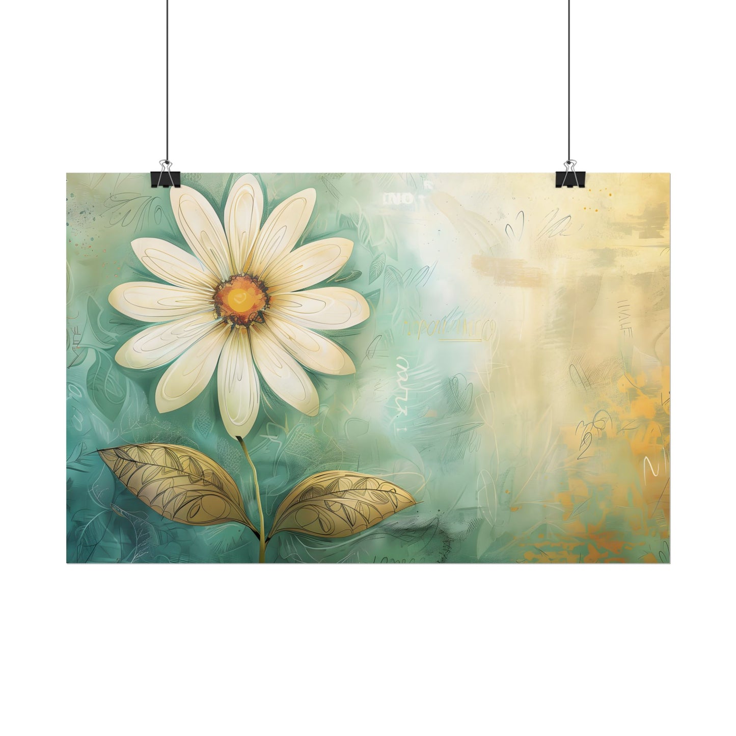 Whimsical Blooming Flower: Growth Mindset in Soft Pinks & Vibrant Reds - Poster