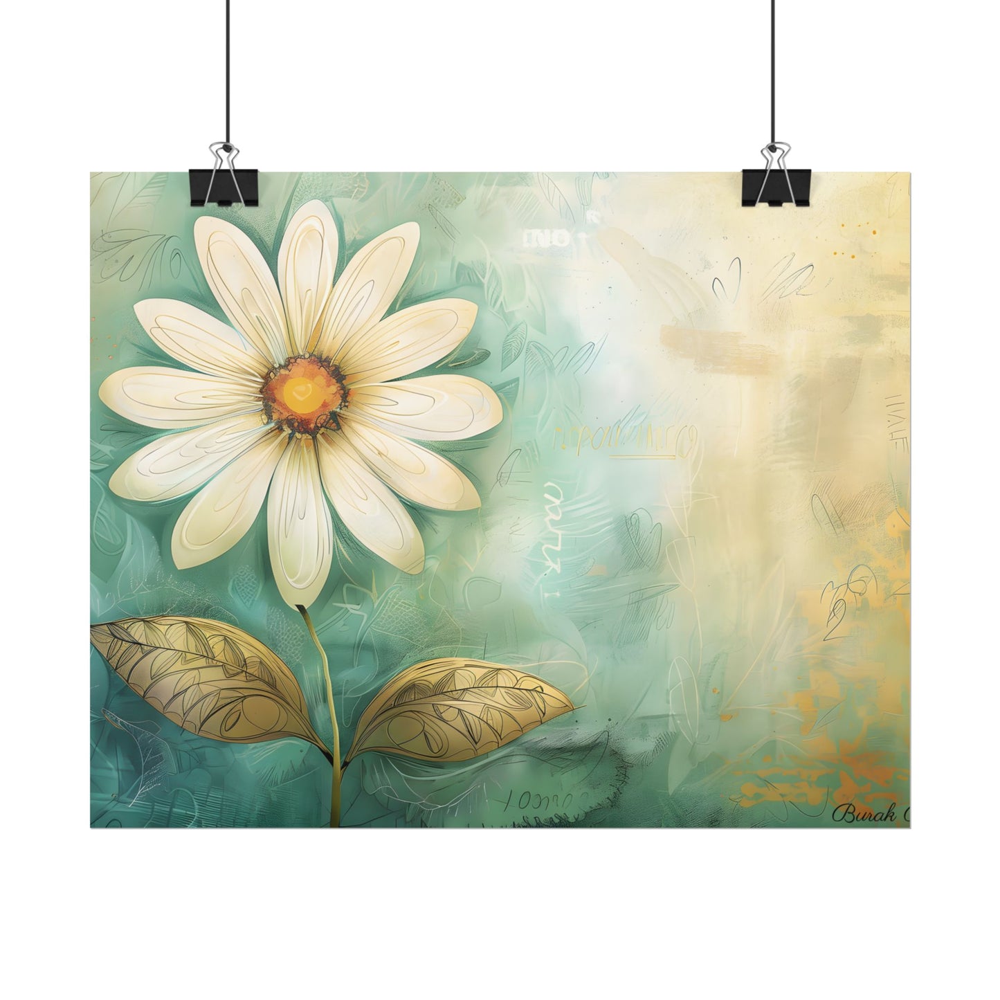 Whimsical Blooming Flower: Growth Mindset in Soft Pinks & Vibrant Reds - Poster