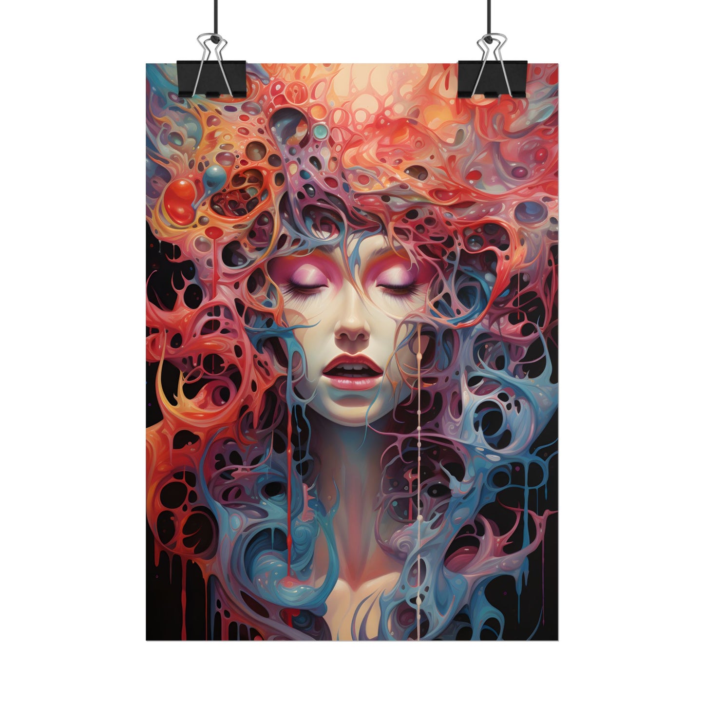 Tears in Reality: Surreal Portals Digital Art - Poster