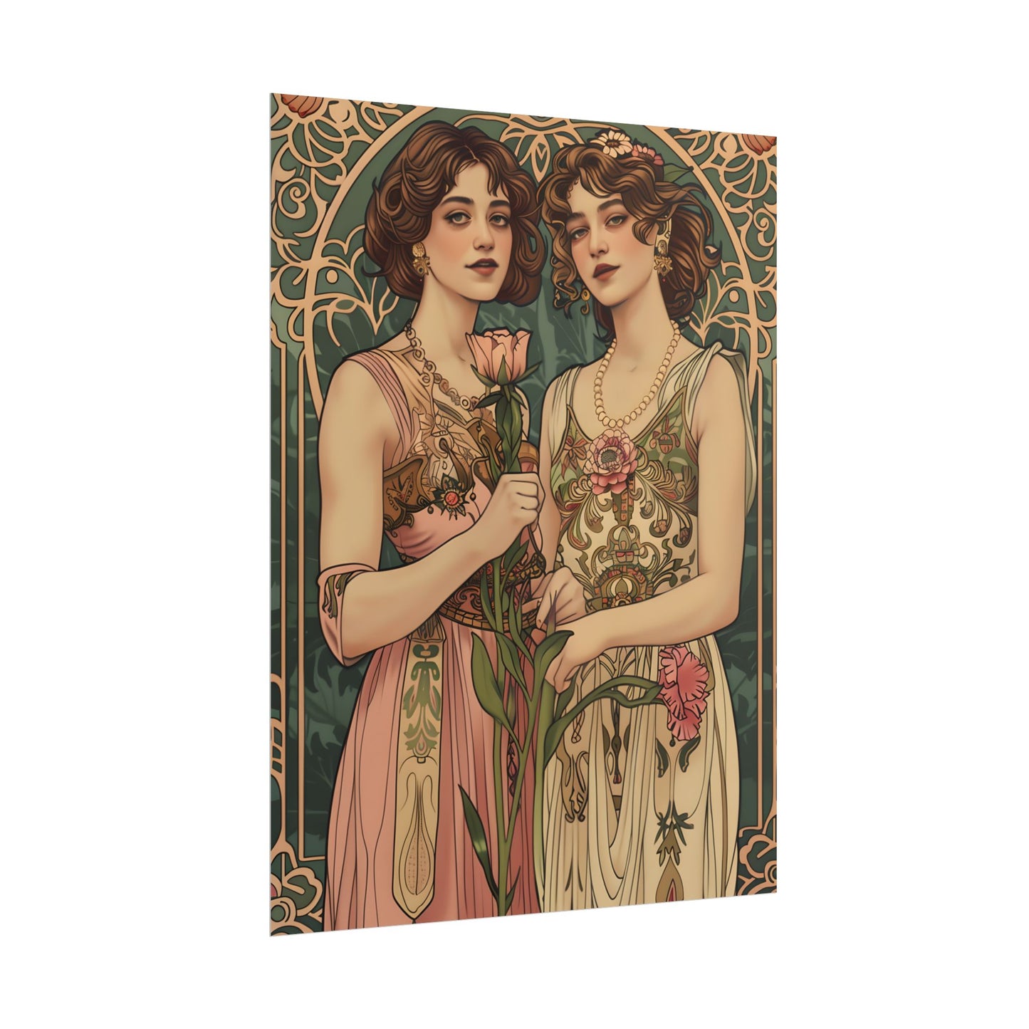 Women in Harmony: Primrose Bloom Artwork - Poster