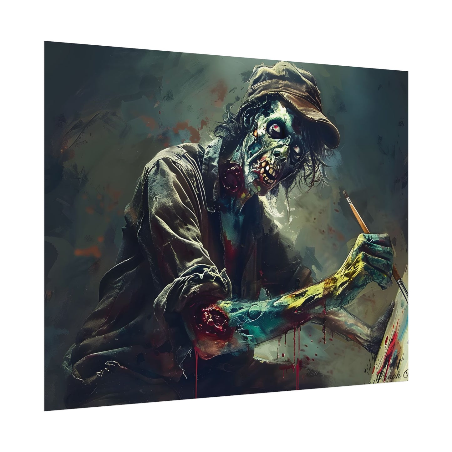 Zombie Horror Original Art: Original Artwork - Poster