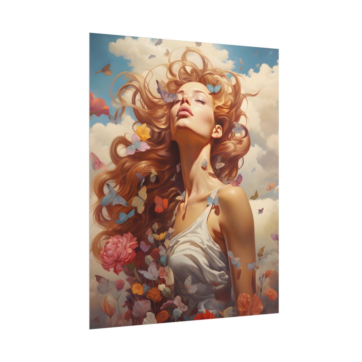 Vibrant Outdoor Cafe: Relaxed Atmosphere Artwork - Poster