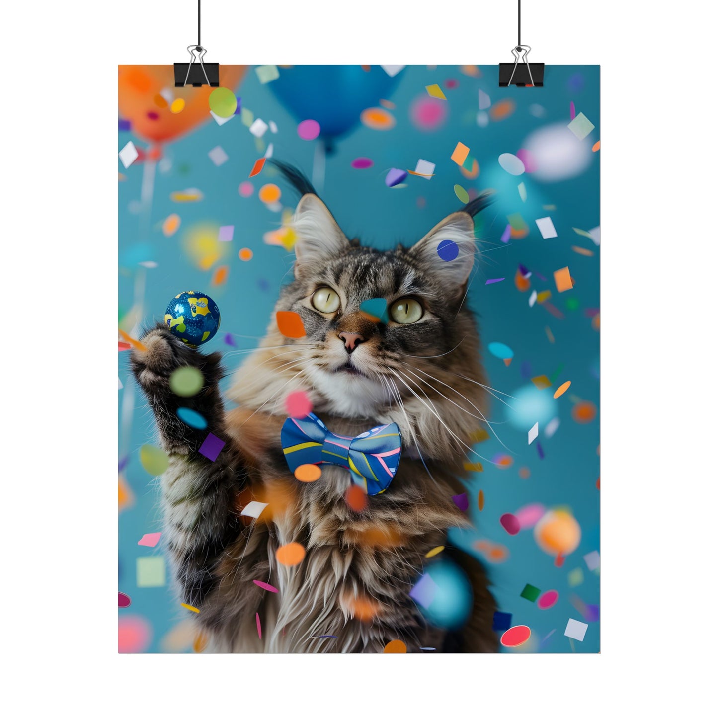 Whimsical Cat in Bow Tie: Exclusive Artwork - Poster