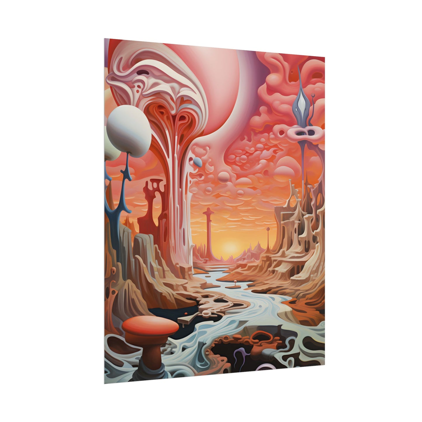 Surreal Dream World: Psychedelic Digital Art - Poster