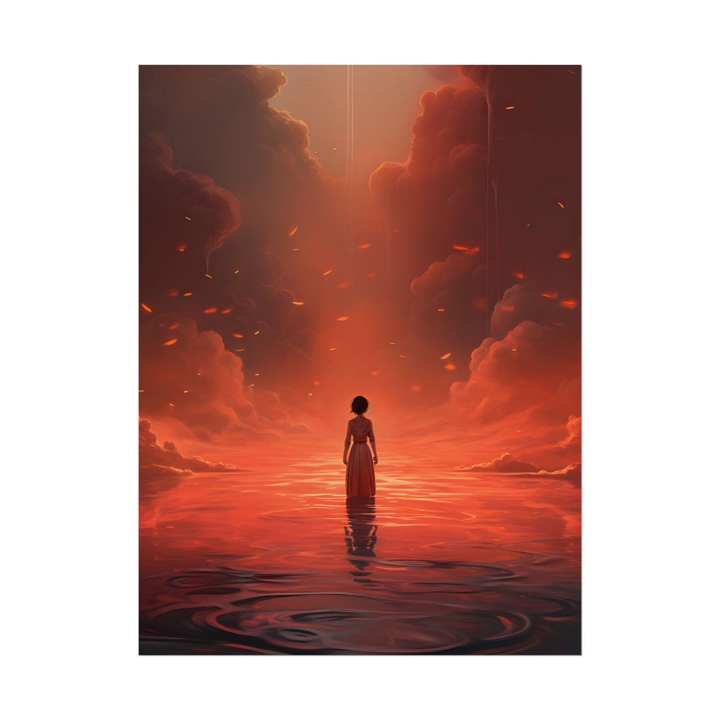 Vibrant Sunflower in Full Bloom: Outdoor Artwork - Poster