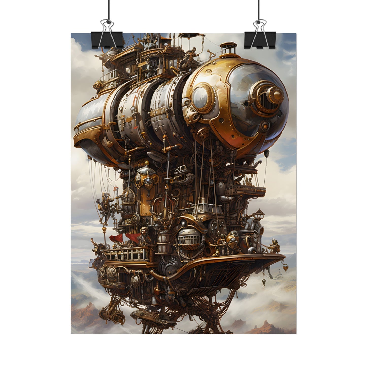 Steampunk Sky-Liner Thrill: A Fierce Airship Race - Poster