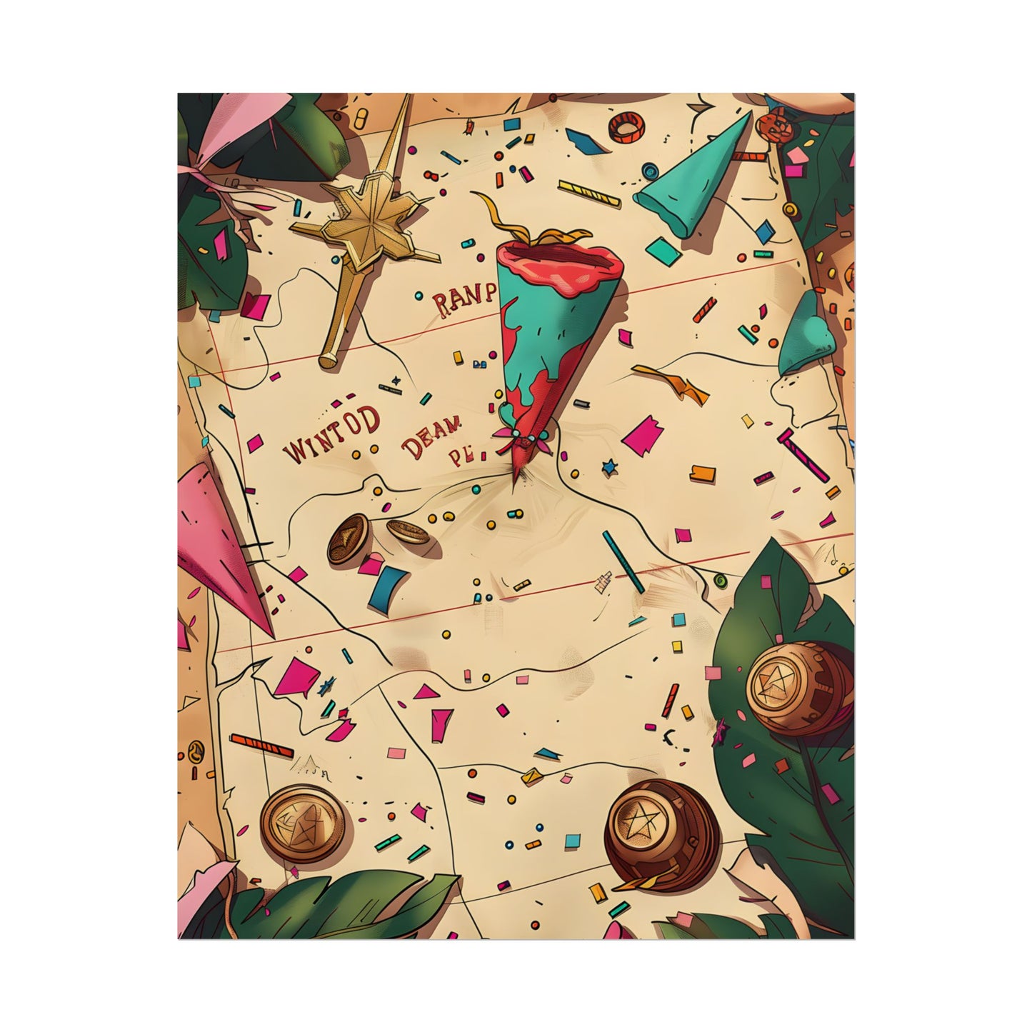Whimsical Portrait with a Large Nose - Poster
