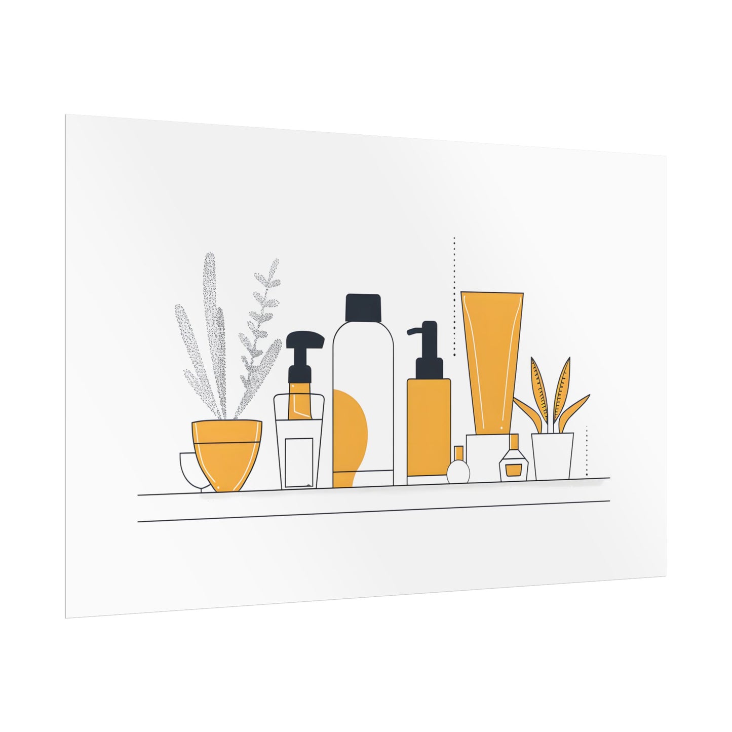 Minimalist Product Design: Bold Gray Illustration Artwork - Poster