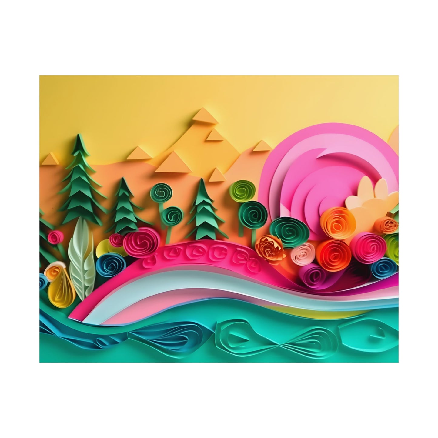 Magical Beach Sunset: Peaceful Landscape Art - Poster