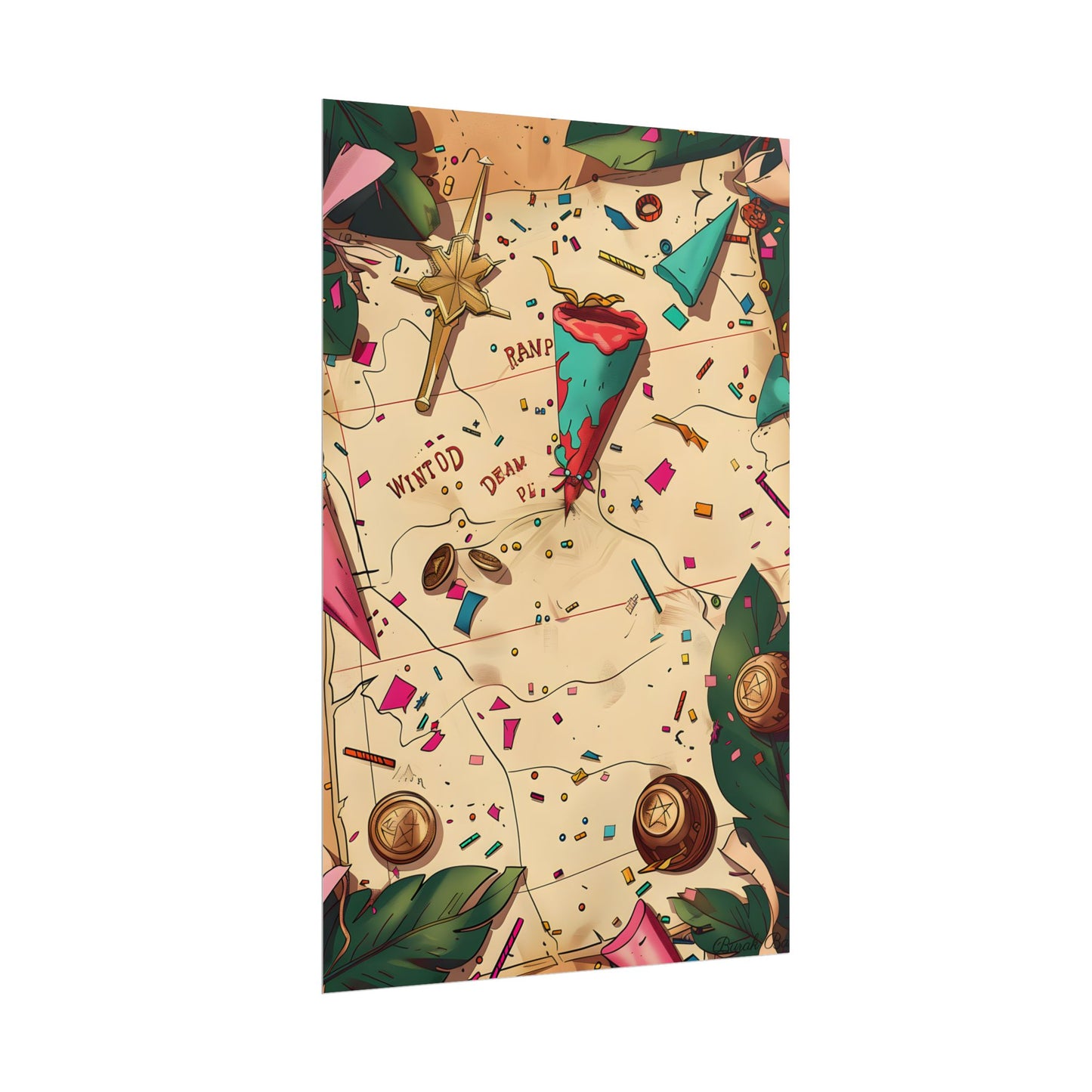 Whimsical Portrait with a Large Nose - Poster