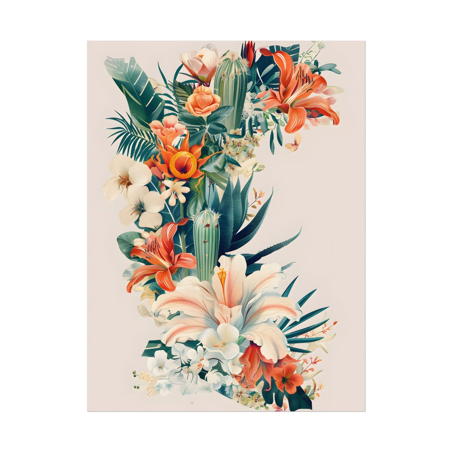 Whimsical Florida Map: A Fun Illustration of Sunshine State - Poster