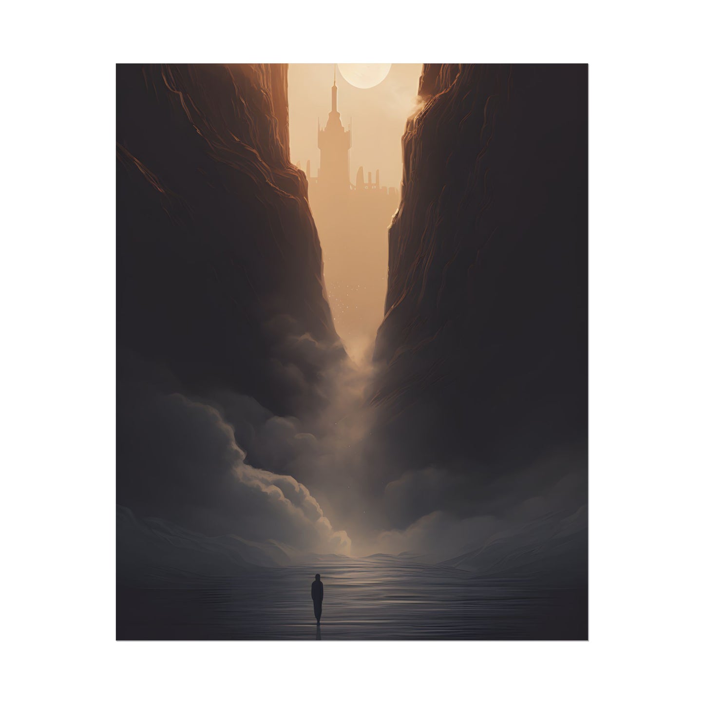 Textured Light Circle: Photographic Art Study - Poster