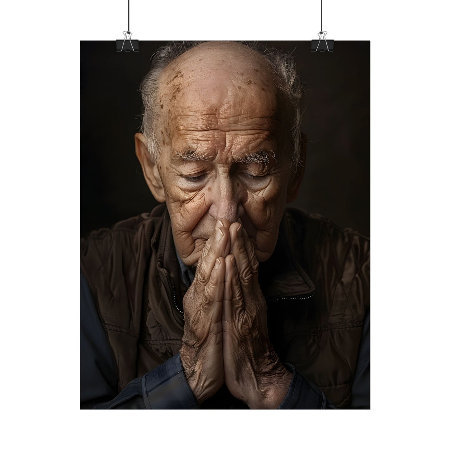 A Moment in Time: Gentle Aged Man in Formal Contemplation - Poster