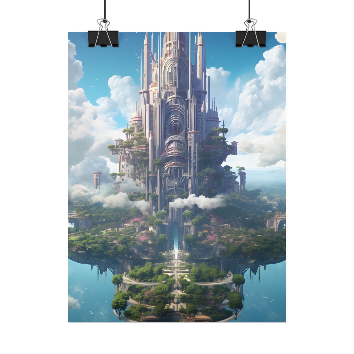 Floating City Dreamscape: Urban Harmony - Poster
