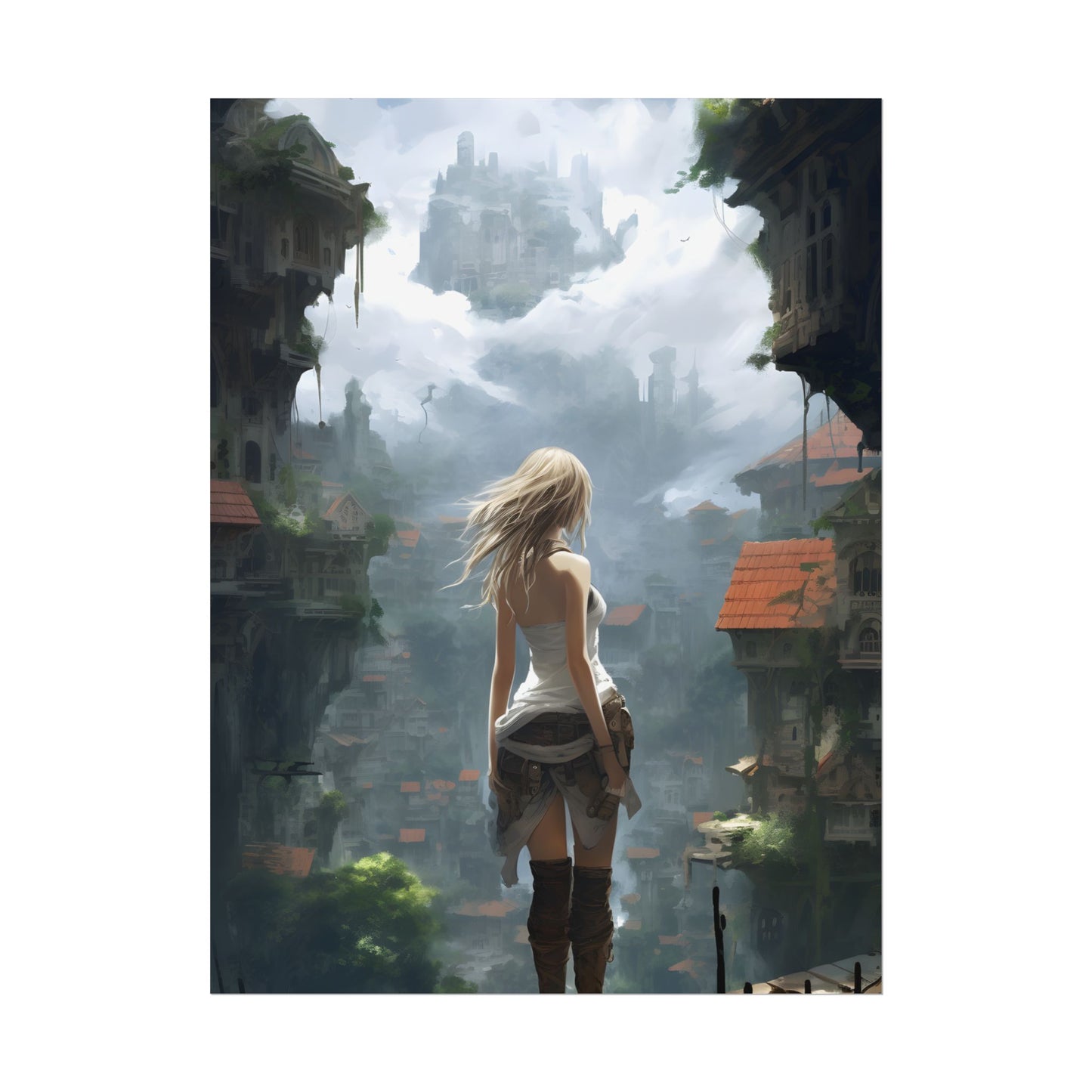 Anime Blonde Warrior: Birds in Flight - Poster