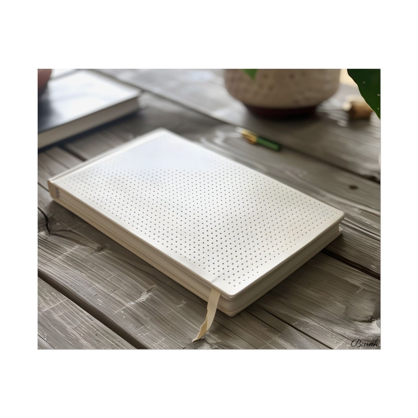 Minimalist Notebook: Embossed Dot Pattern Art - Poster