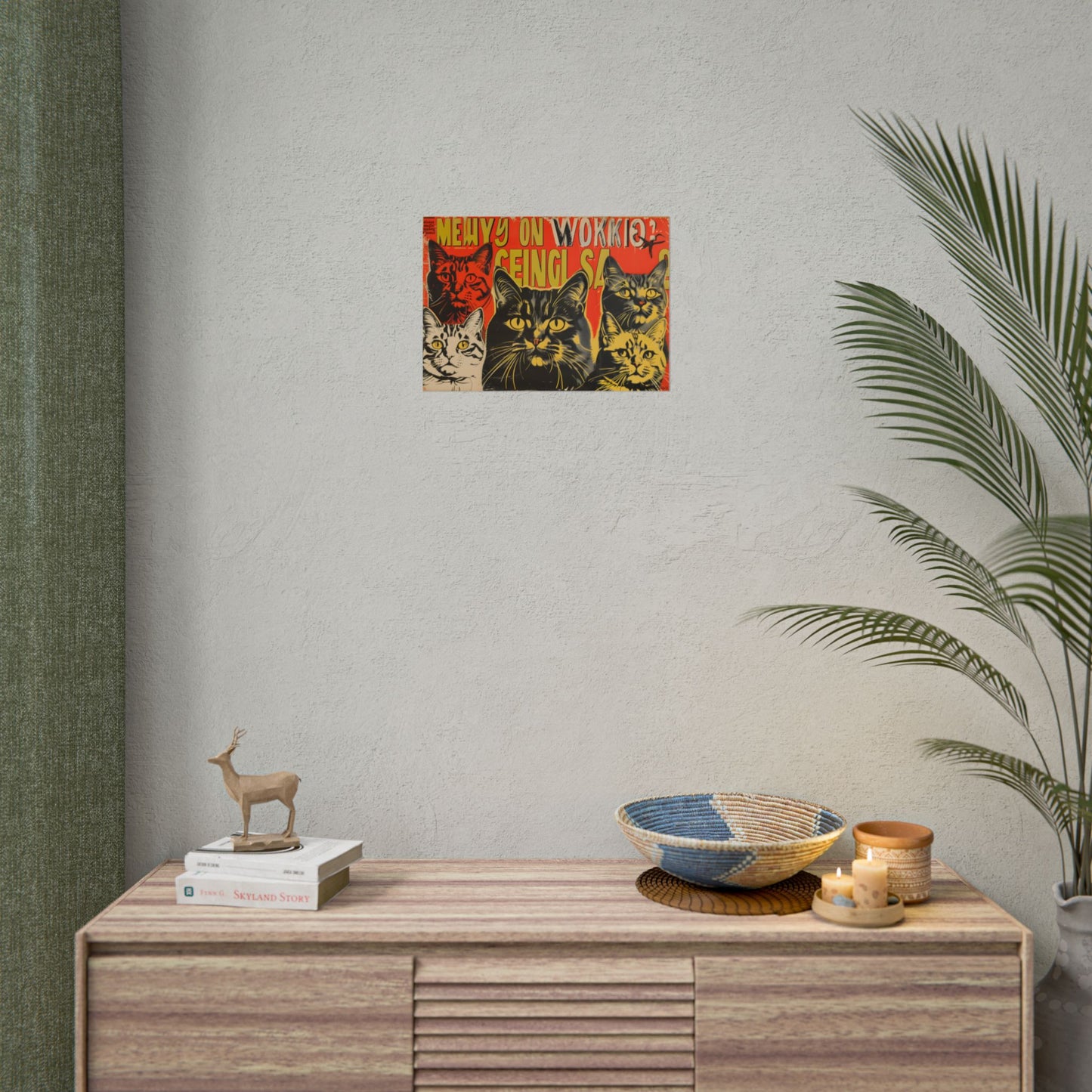 Whisked Away: A Soviet-Inspired Poster Featuring Multiple Feline Friends - Poster