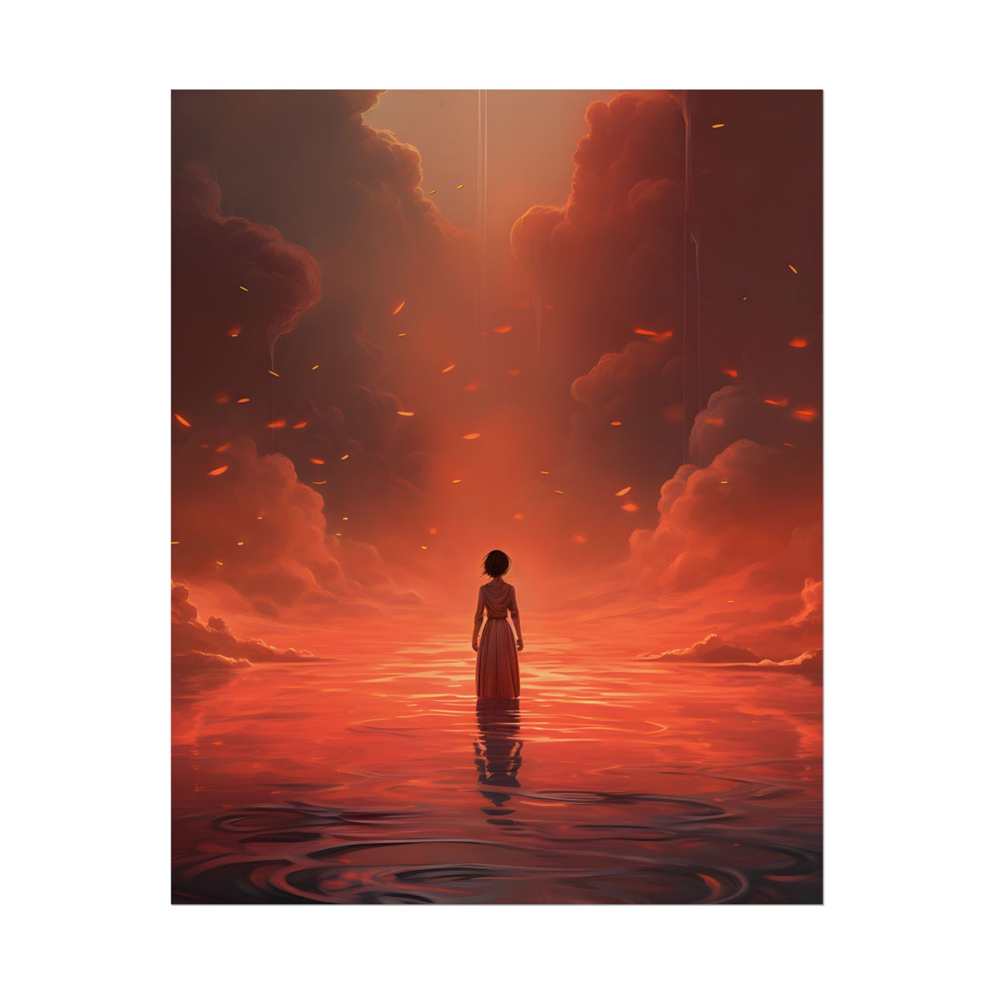 Vibrant Sunflower in Full Bloom: Outdoor Artwork - Poster