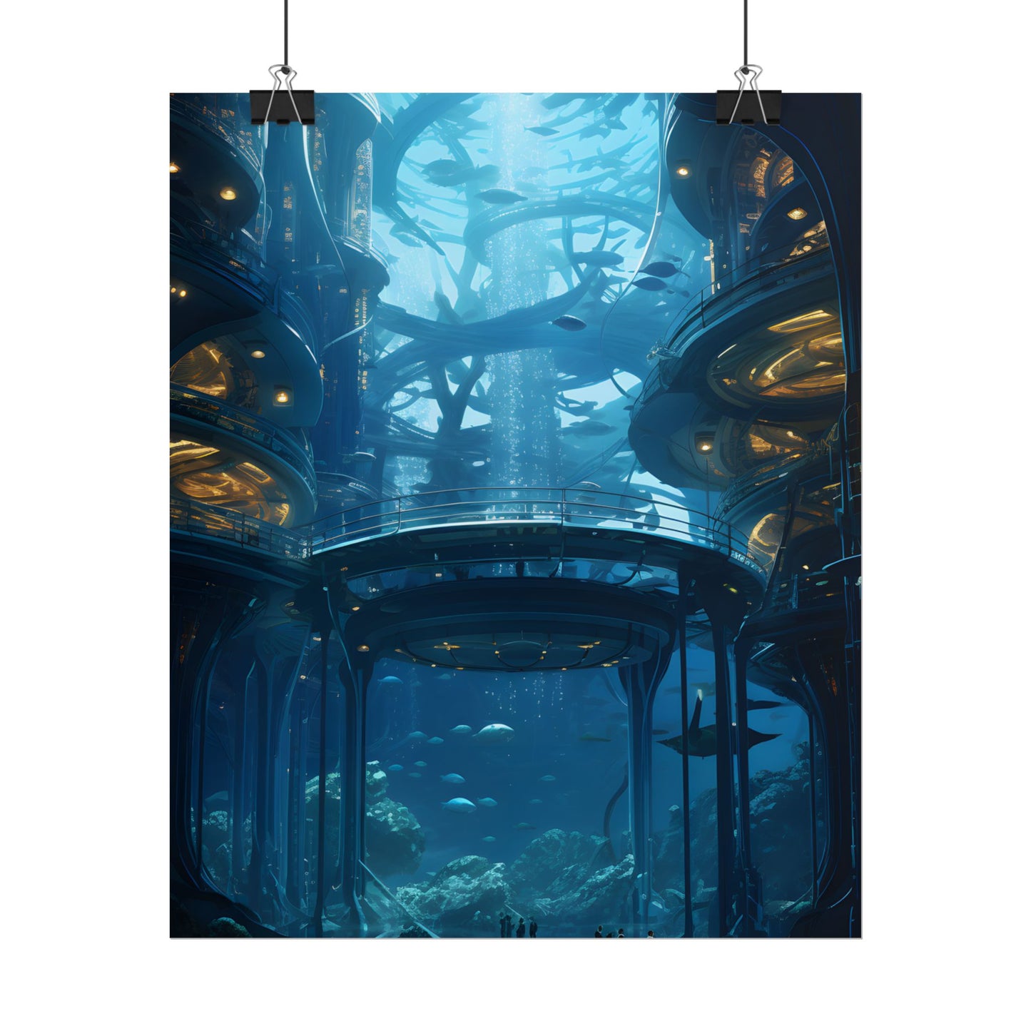 Advanced Underwater City: Visionary Metropol in the Future - Poster