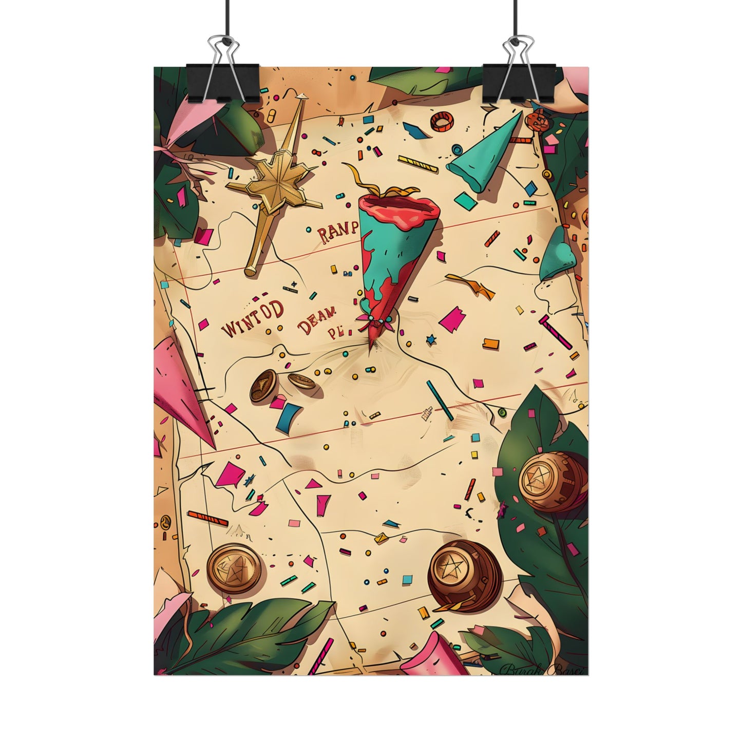 Whimsical Portrait with a Large Nose - Poster
