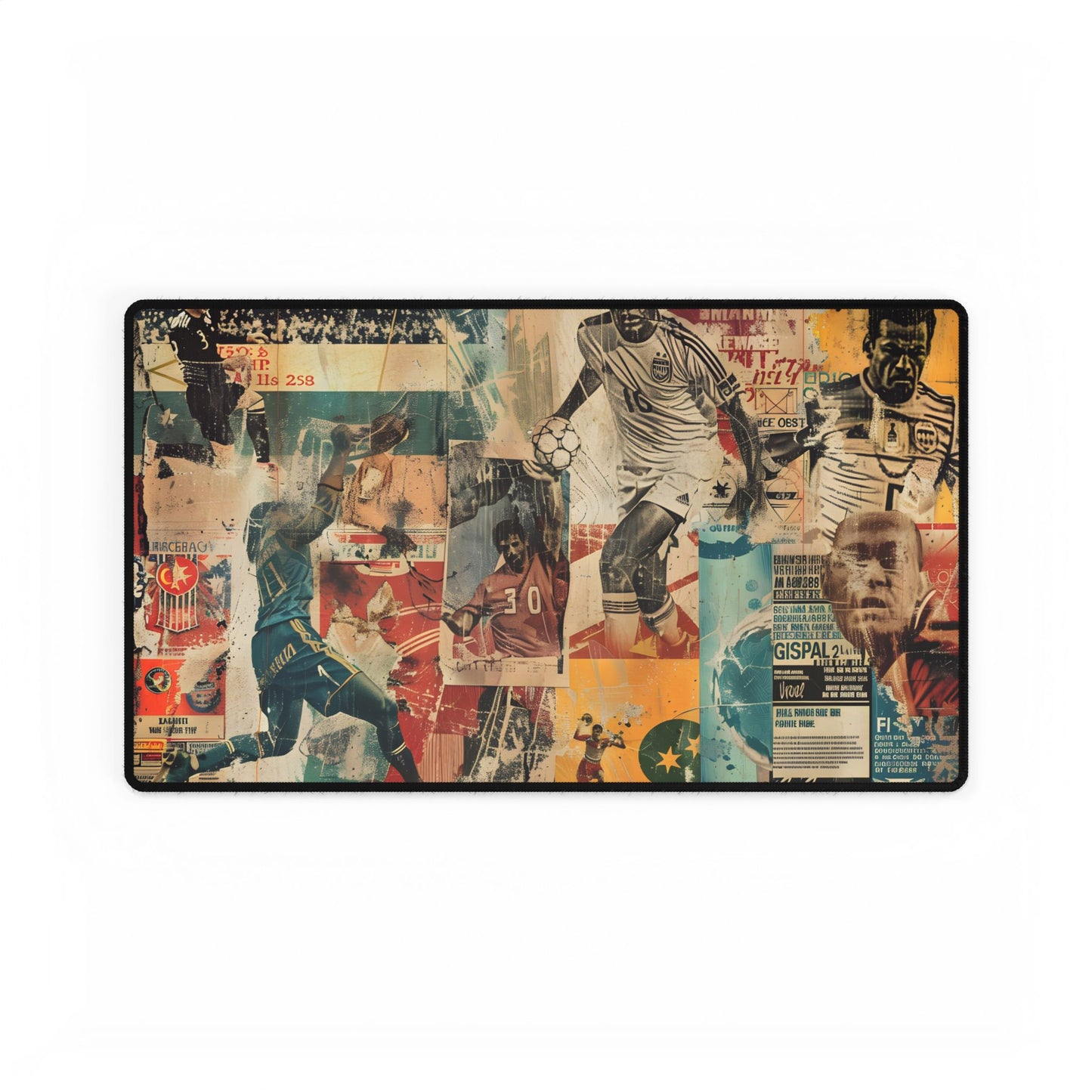 Vintage World Cup Posters: A Historic Soccer Collection - Desk Mat