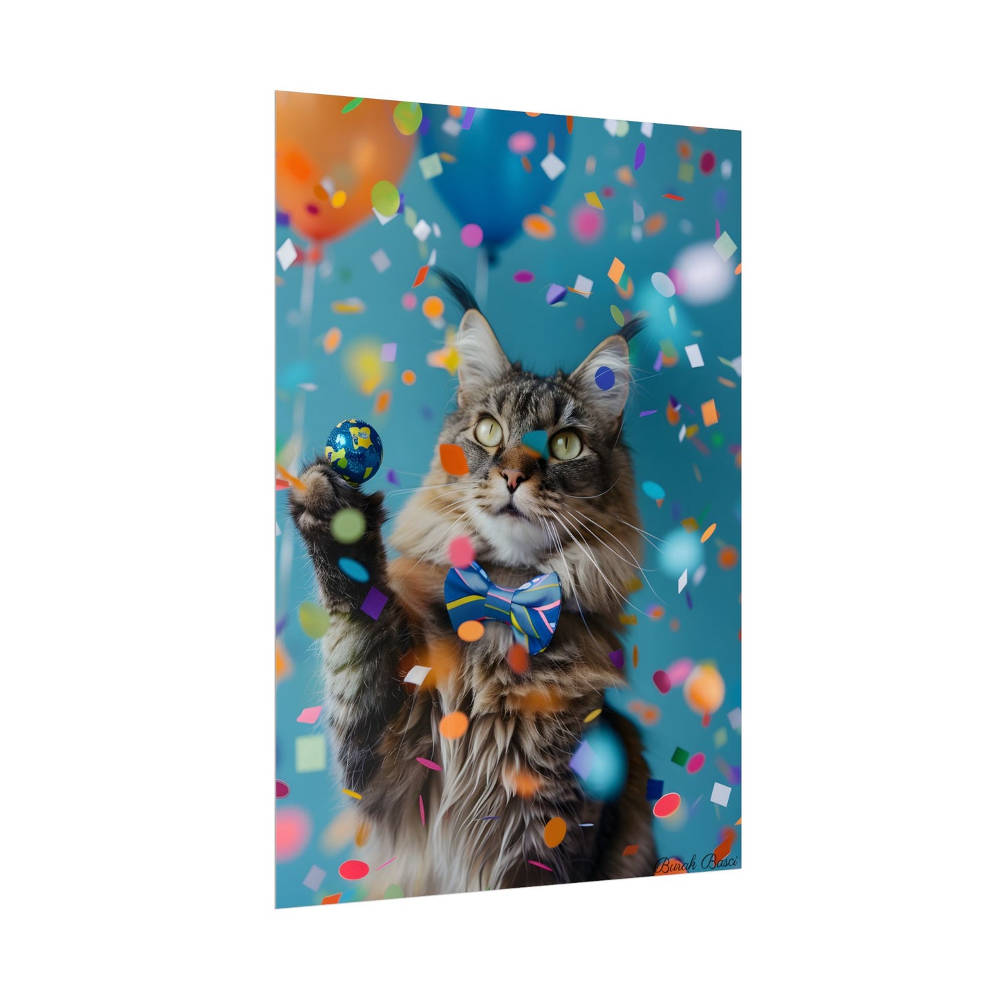 Whimsical Cat in Bow Tie: Exclusive Artwork - Poster