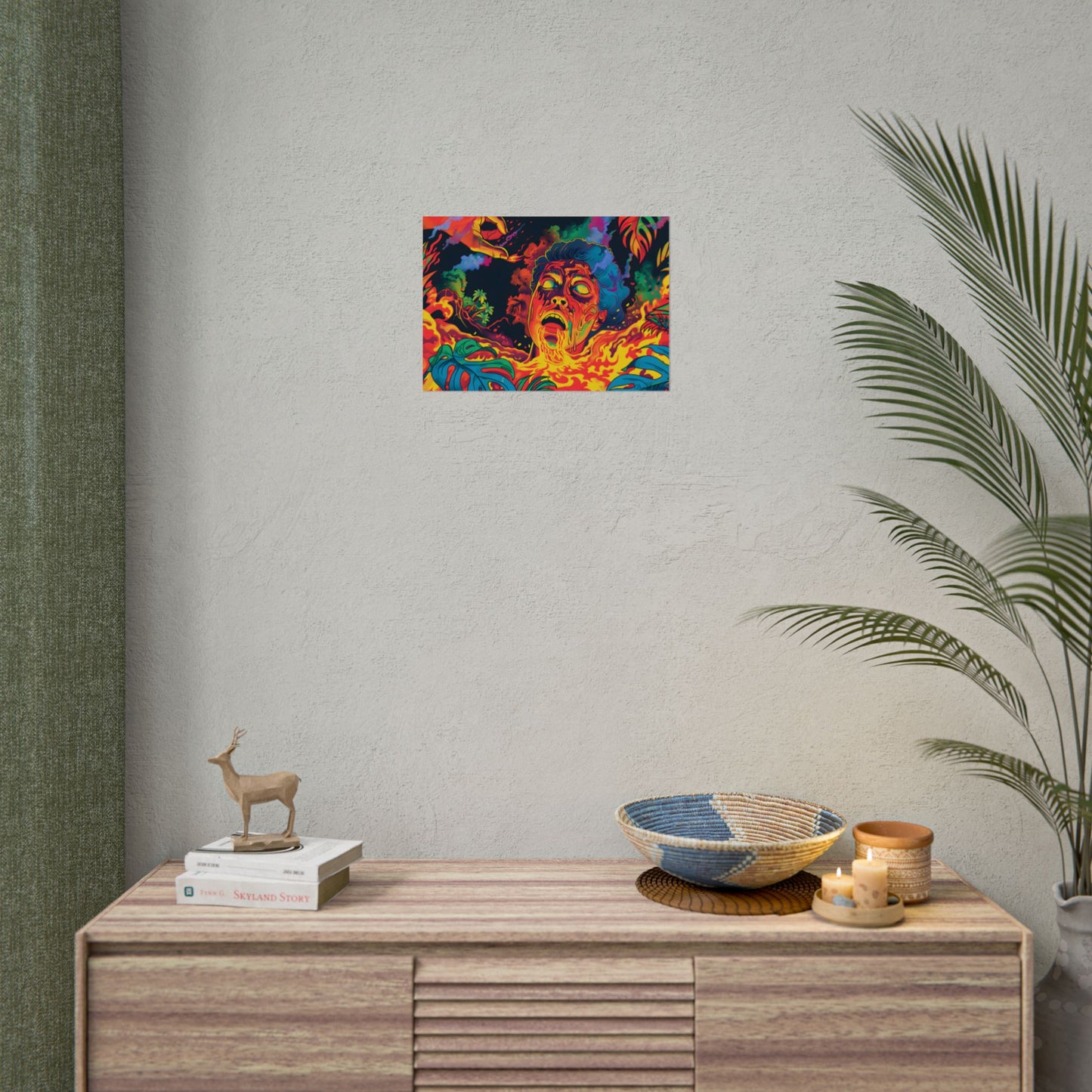 Whimsical Reading Moment: Cartoonish Illustration - Poster