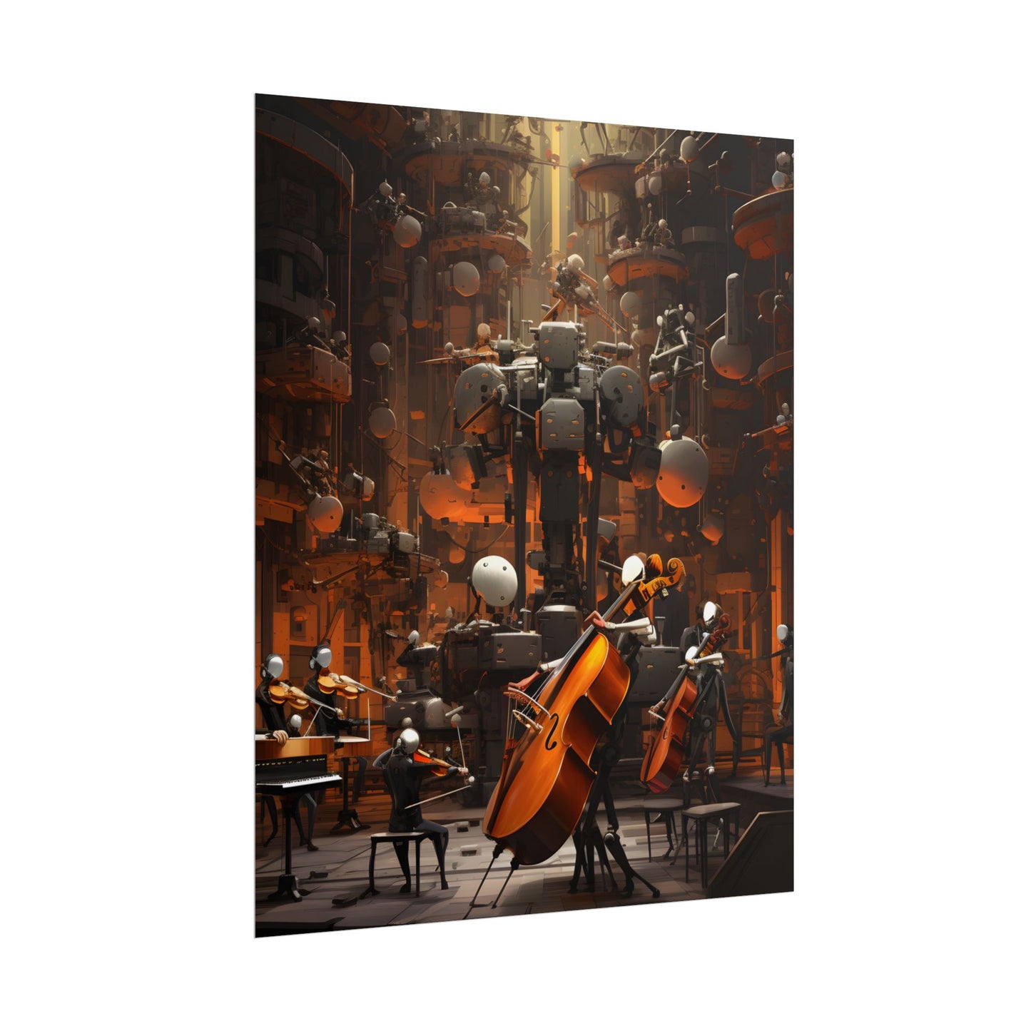 6 Sentient Robot Musicians: A Symphony of Artistic Expression - Poster