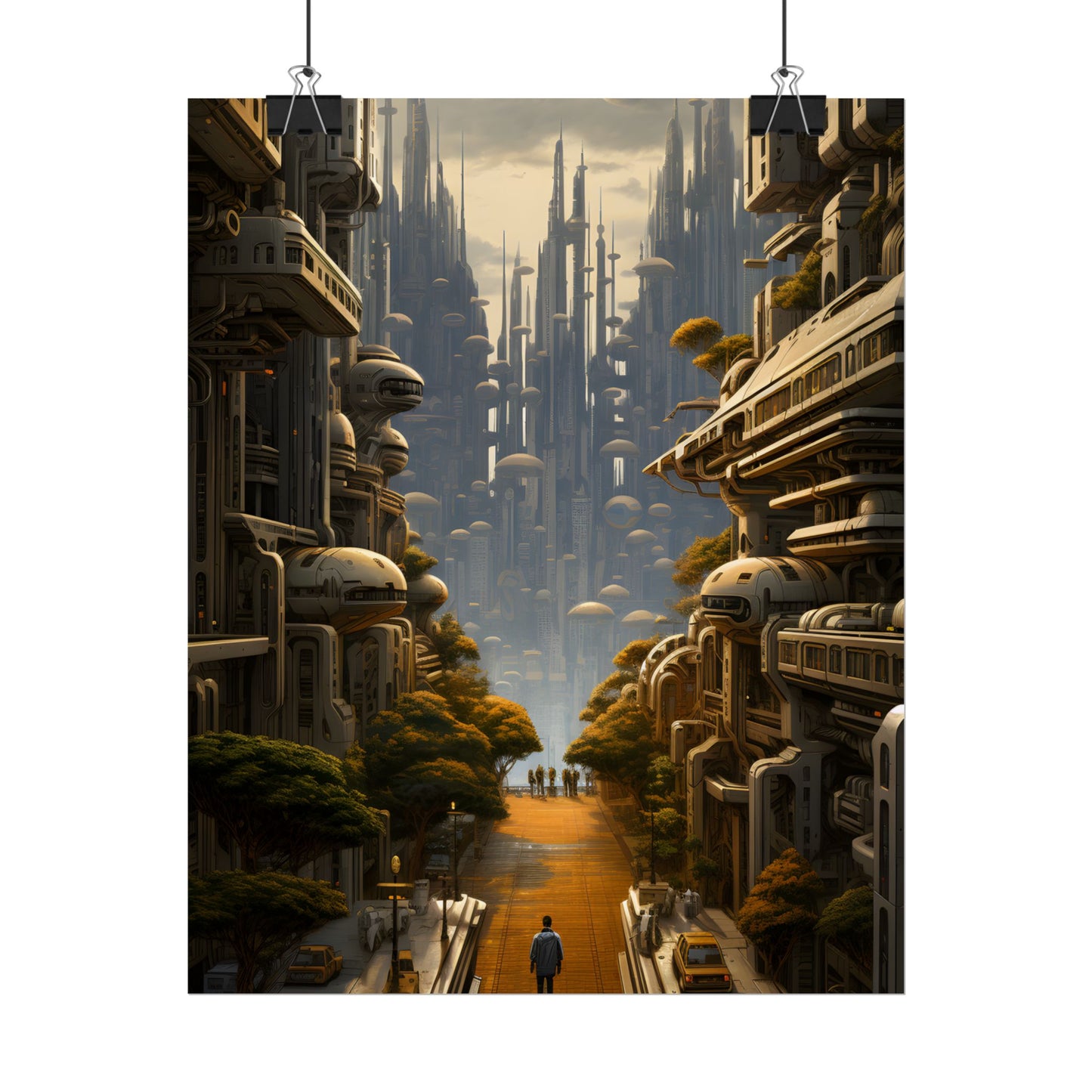 Serene Utopia: Tranquil Garden Oasis - Poster