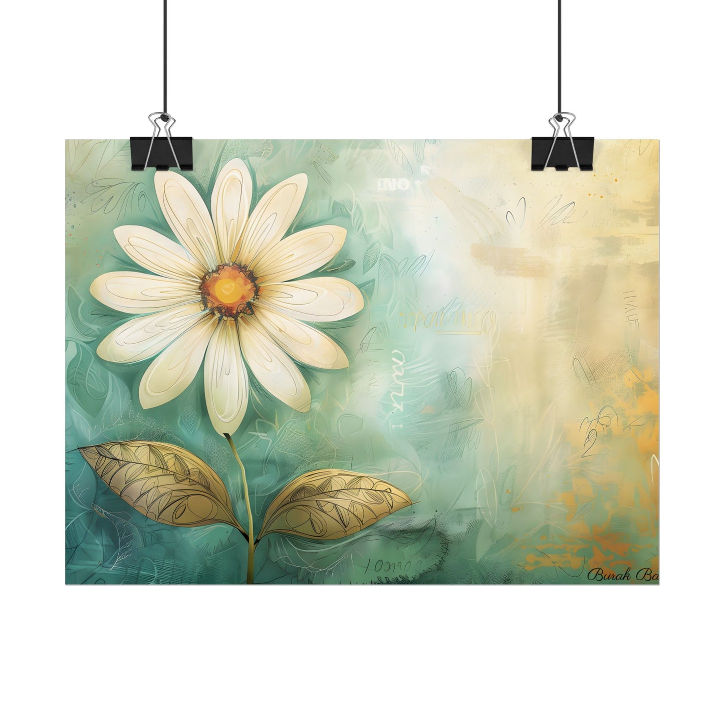 Whimsical Blooming Flower: Growth Mindset in Soft Pinks & Vibrant Reds - Poster