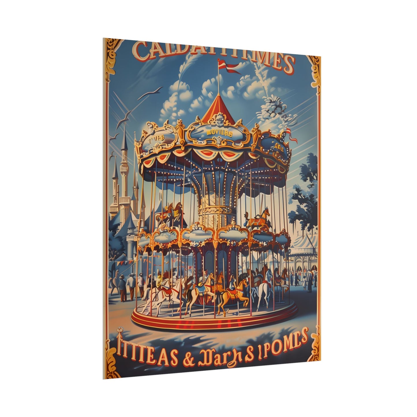 Vintage Disney Attraction: Retro-Themed Artwork - Poster
