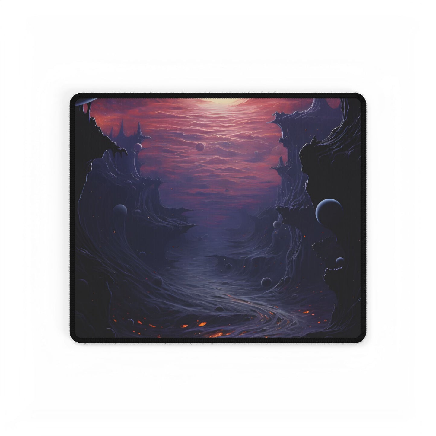 Black Hole Cosmos: Graphic Representation of a Massive Planet - Desk Mat