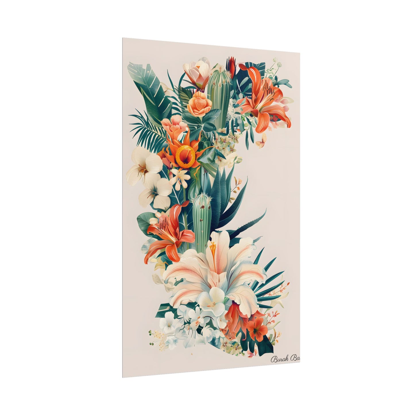 Whimsical Florida Map: A Fun Illustration of Sunshine State - Poster