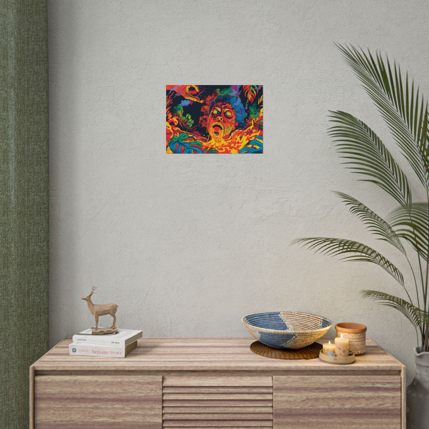 Whimsical Reading Moment: Cartoonish Illustration - Poster