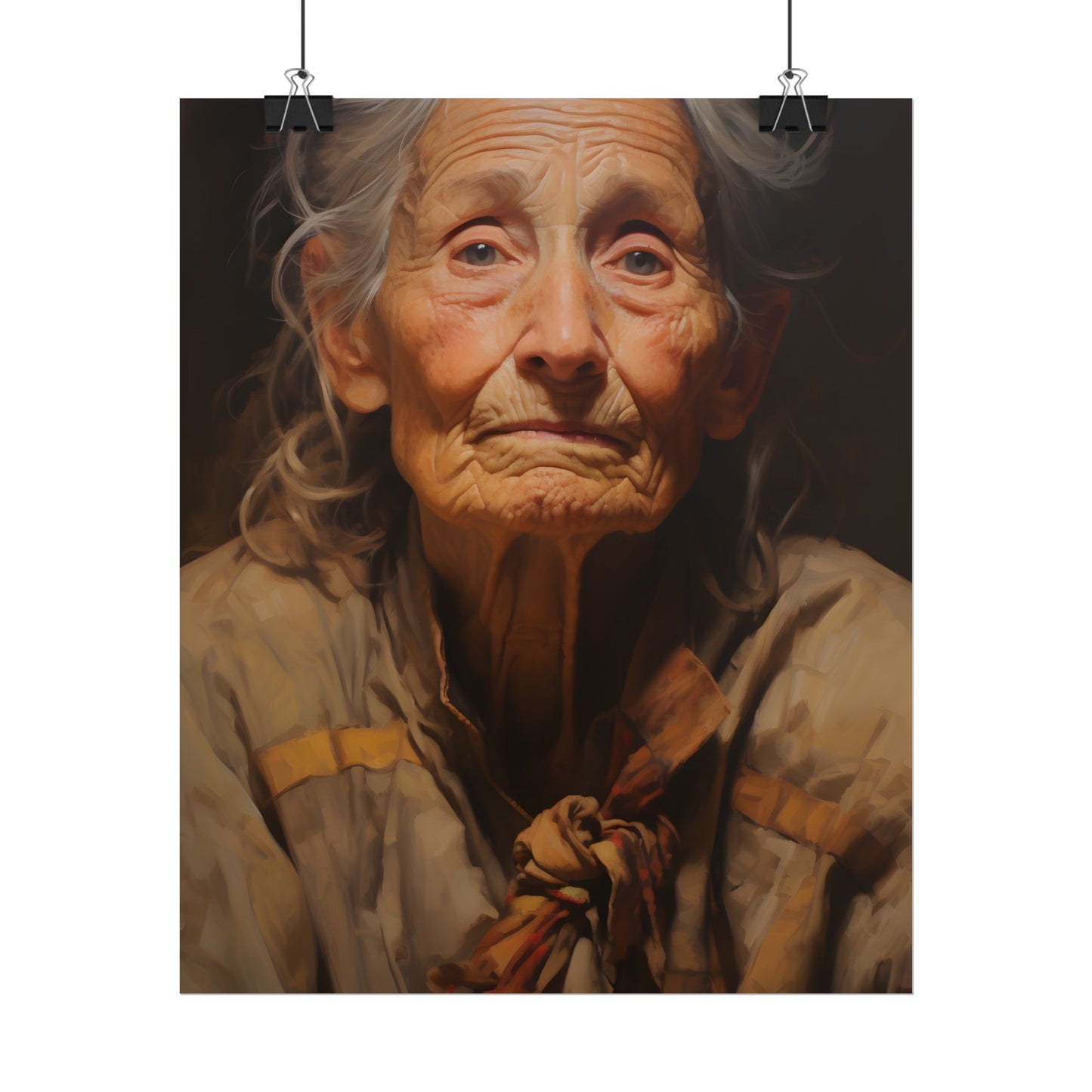 Wisdom of Age: Portrait of an Elderly Person - Poster