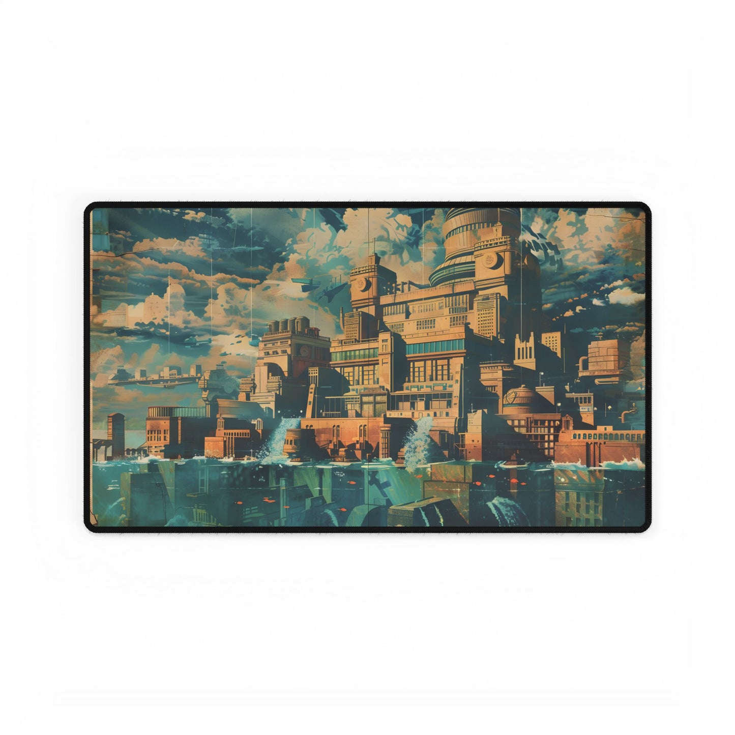 Vintage Travel Poster: Explore The Underwater Destination - Desk Mat