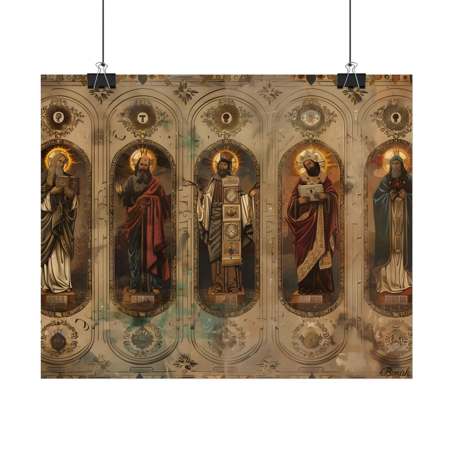 Vintage Biblical Art: Traditional Wisdom Poster - Poster