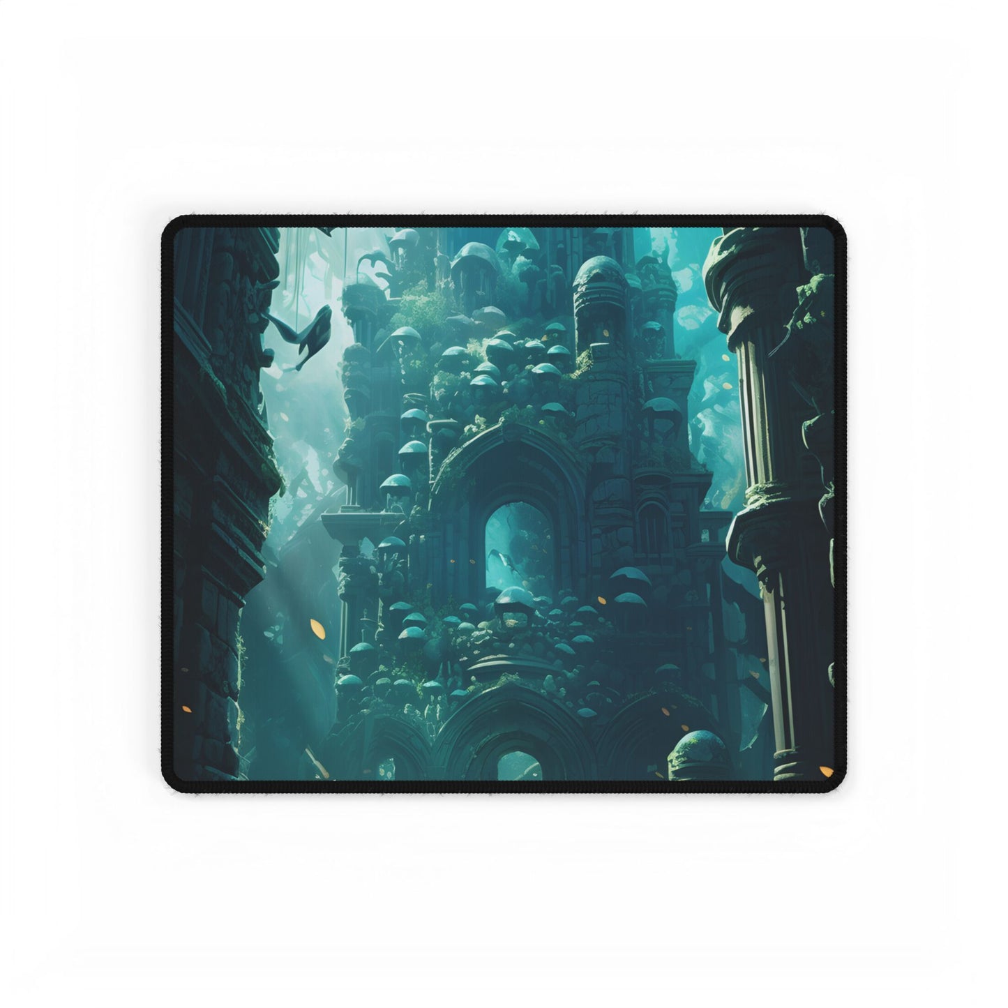 Lost Underwater Civilization: Ancient Artifacts in Mysterious Depths - Desk Mat