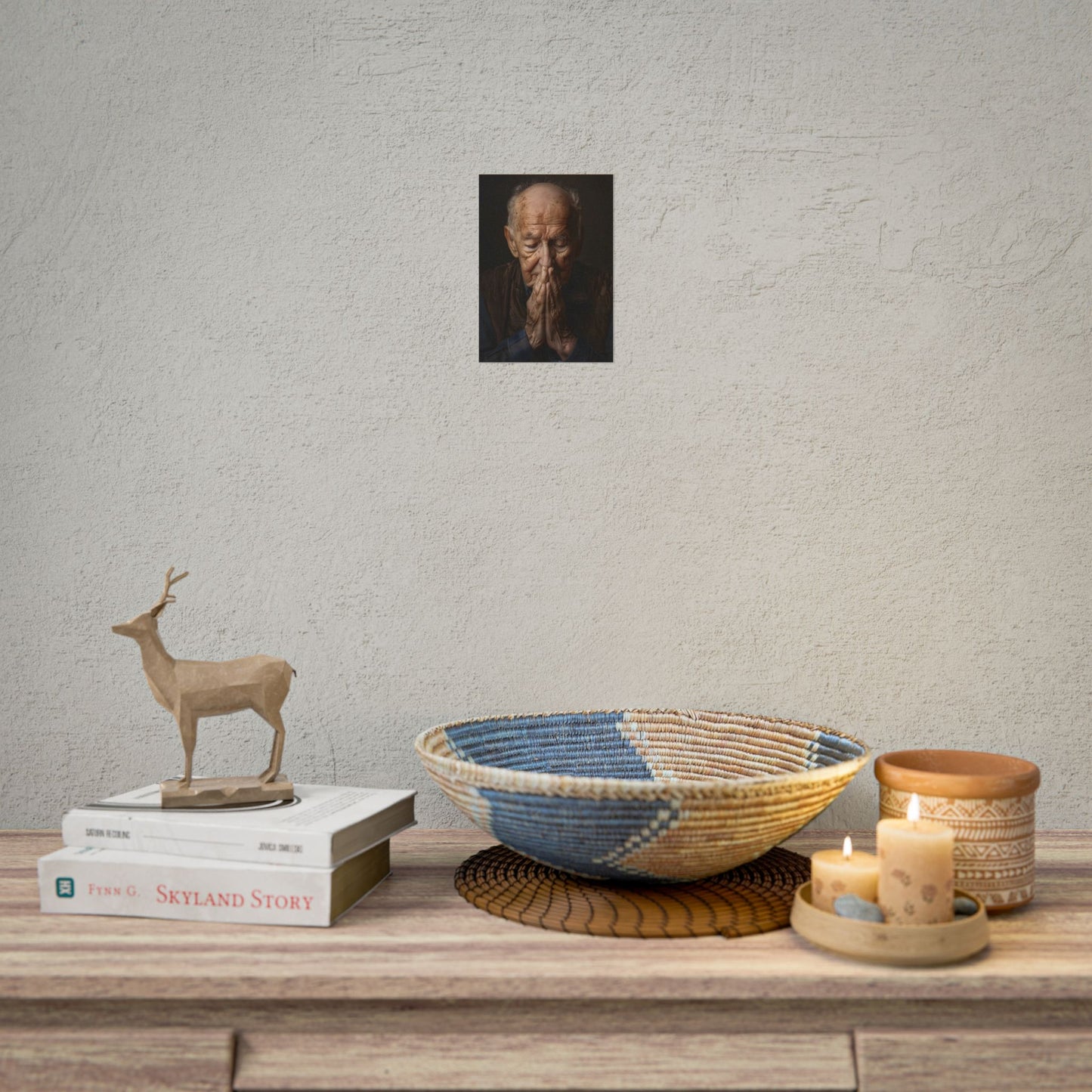 A Moment in Time: Gentle Aged Man in Formal Contemplation - Poster