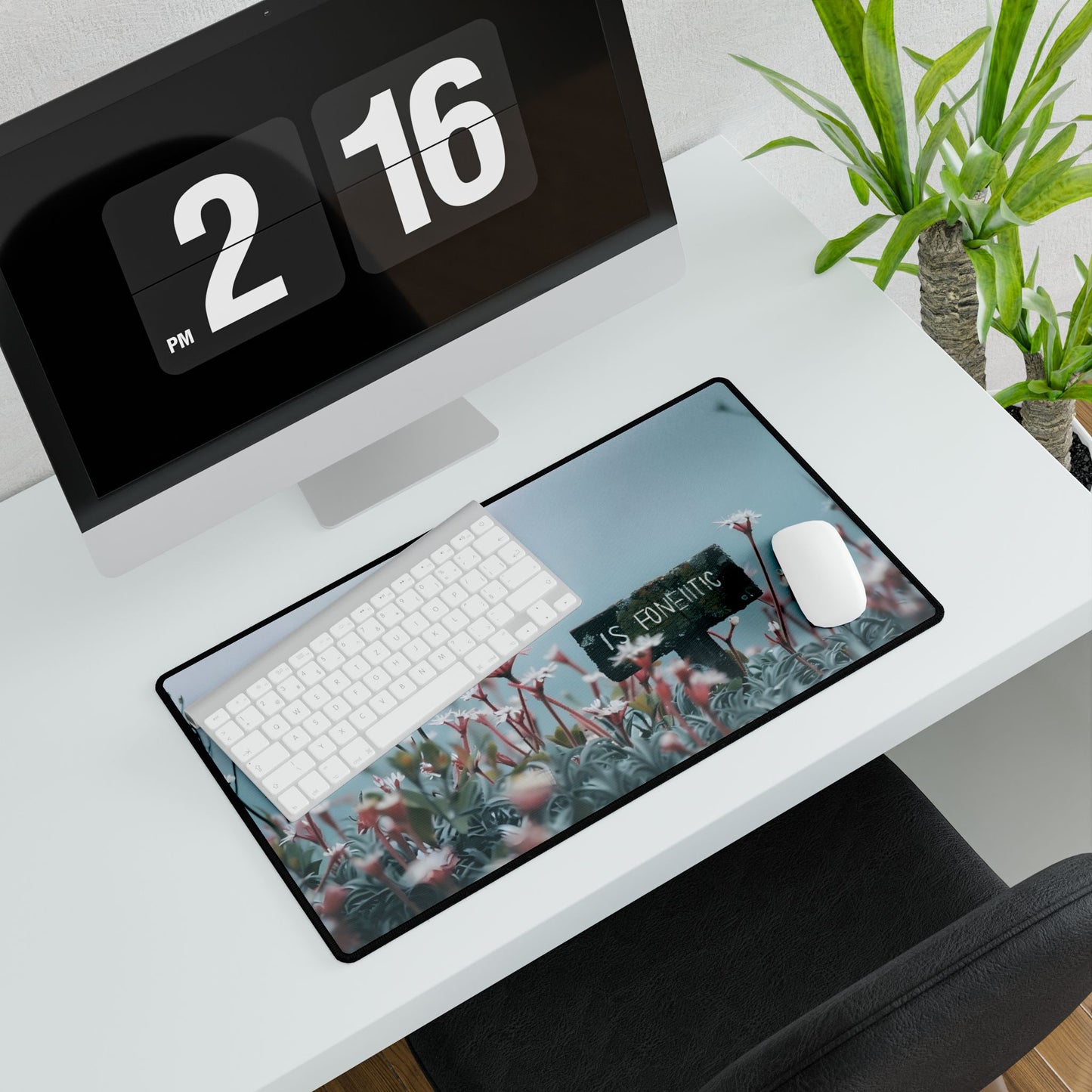 Serene Outdoor Moment: Soft Focus Art - Desk Mat