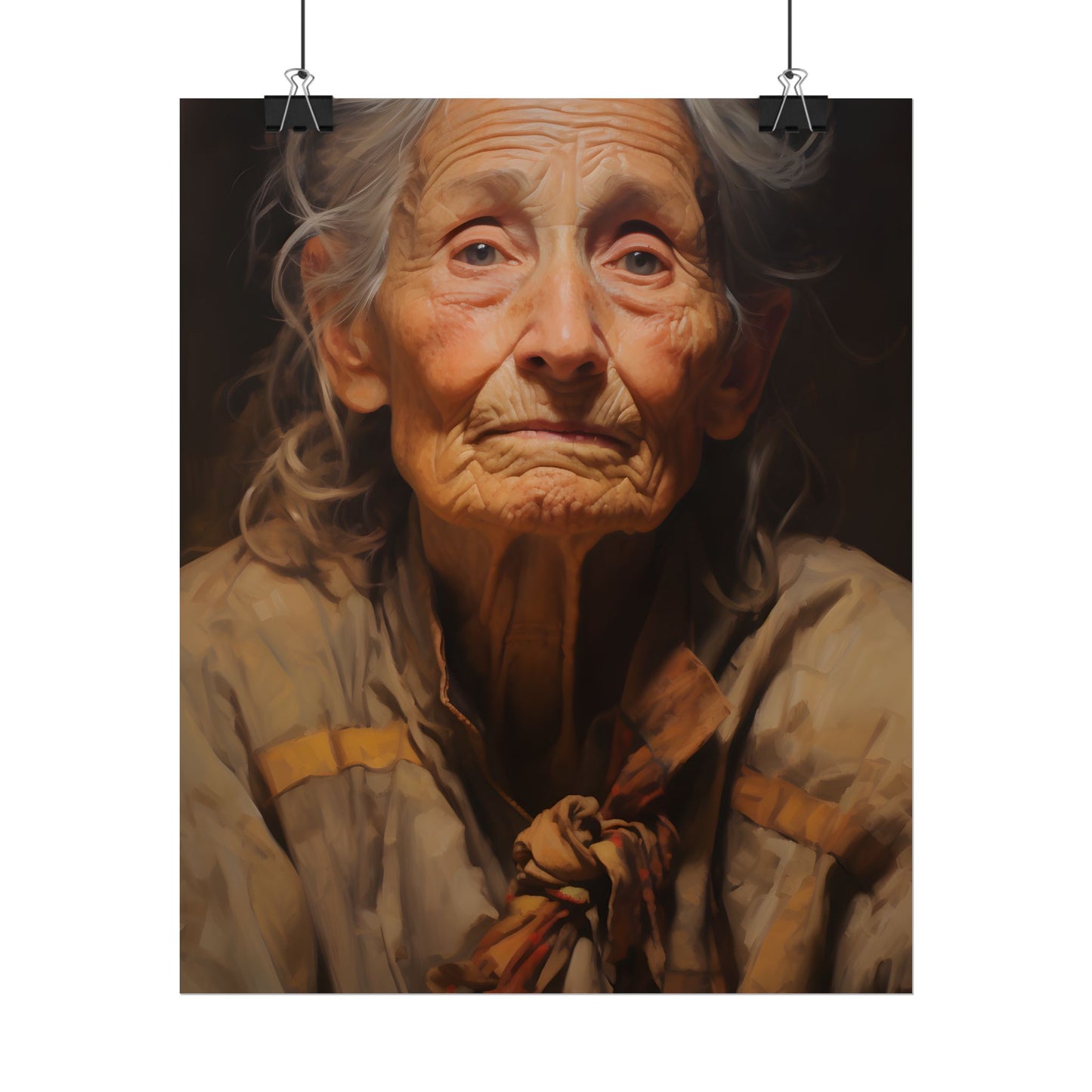 Wisdom of Age: Portrait of an Elderly Person - Poster
