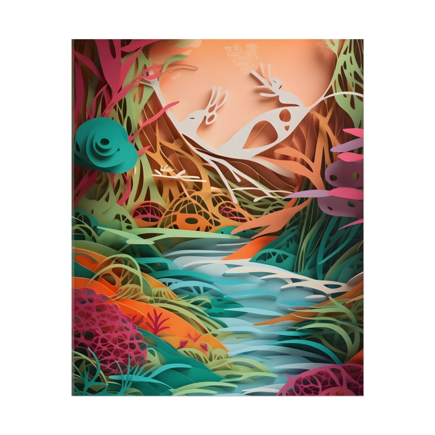 American Realism: Rolling Hills and Winding Rivers - Poster